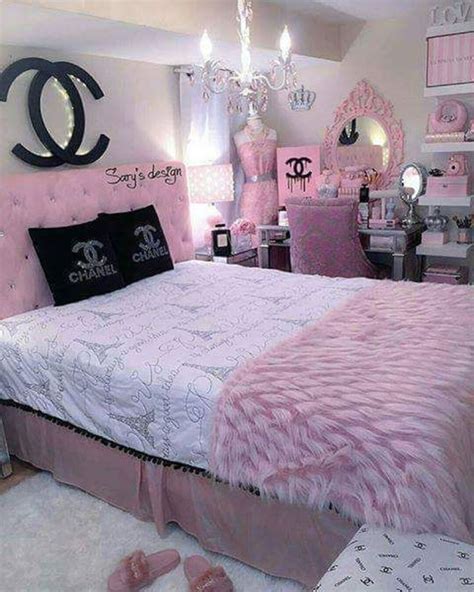 chanel decorations for room|Chanel themed bedroom decor.